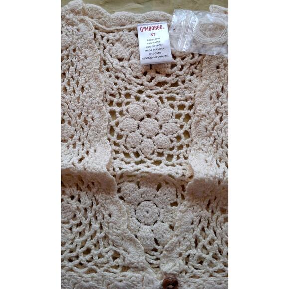 Gymboree Girls Bolero Savanna Sunset  Crochet Cardigan Shrug  Size 3T New - Picture 2 of 6